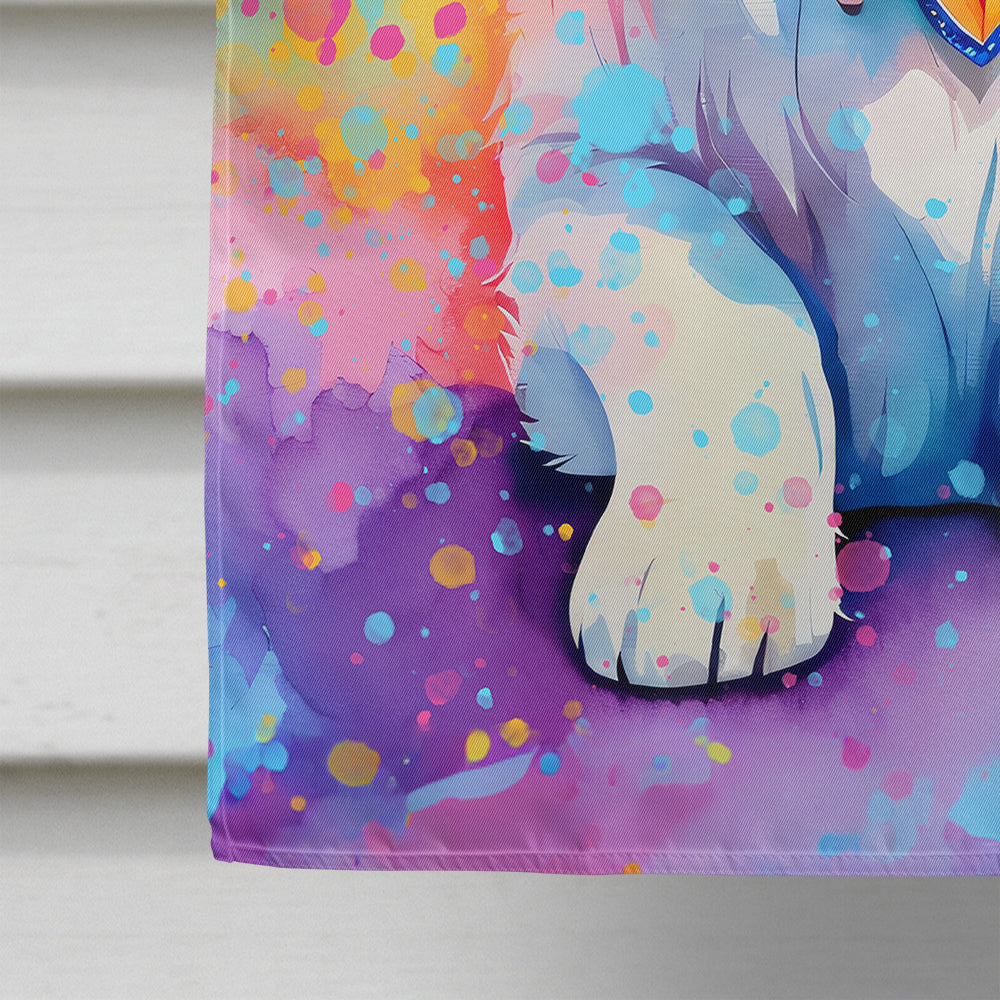 Glamorous Pups : Samoyed Hippie Dawg House Flag