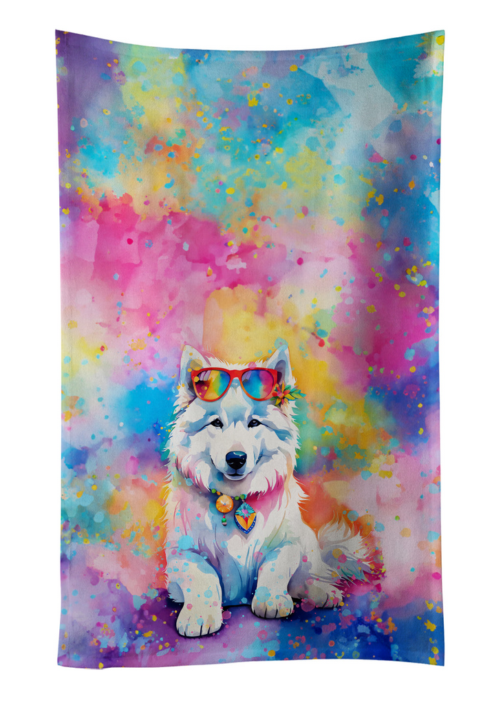 Glamorous Pups : Samoyed Hippie Dawg Kitchen Towel