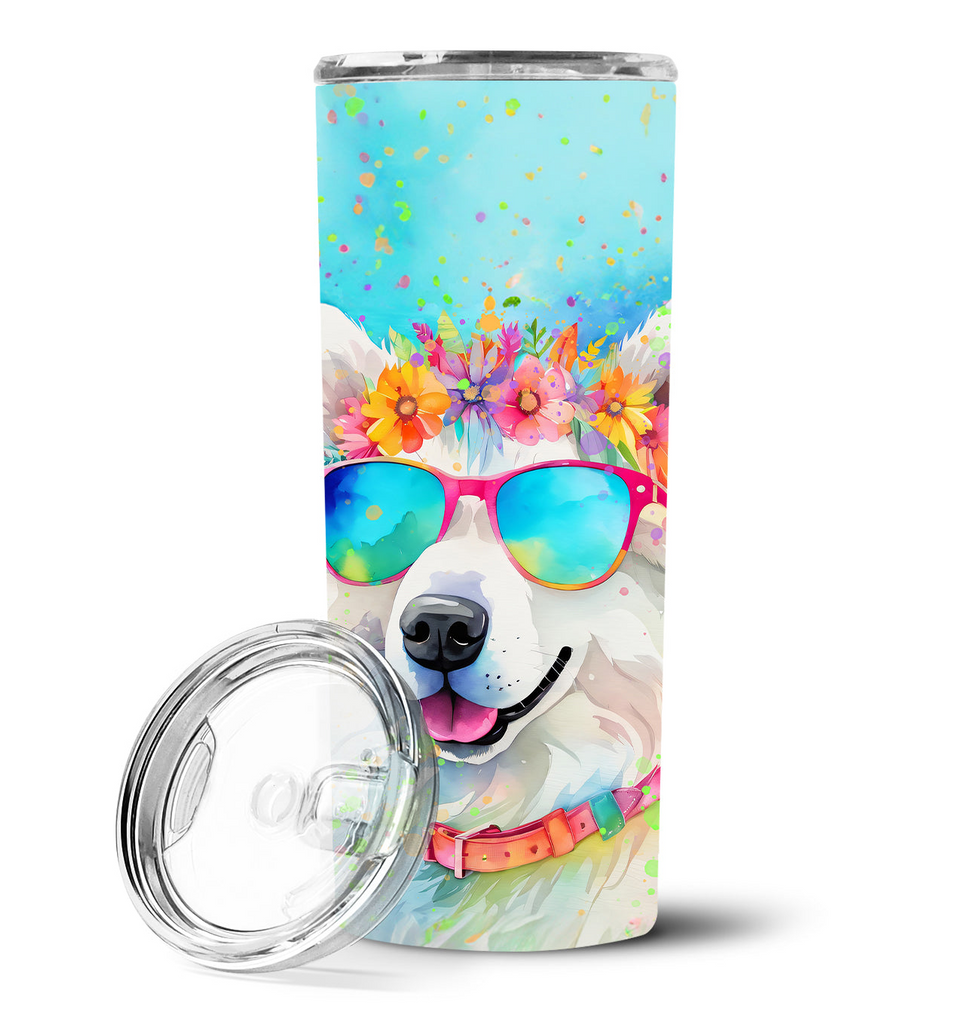 Glamorous Pups : Samoyed Hippie Dawg Stainless Steel Skinny Tumbler