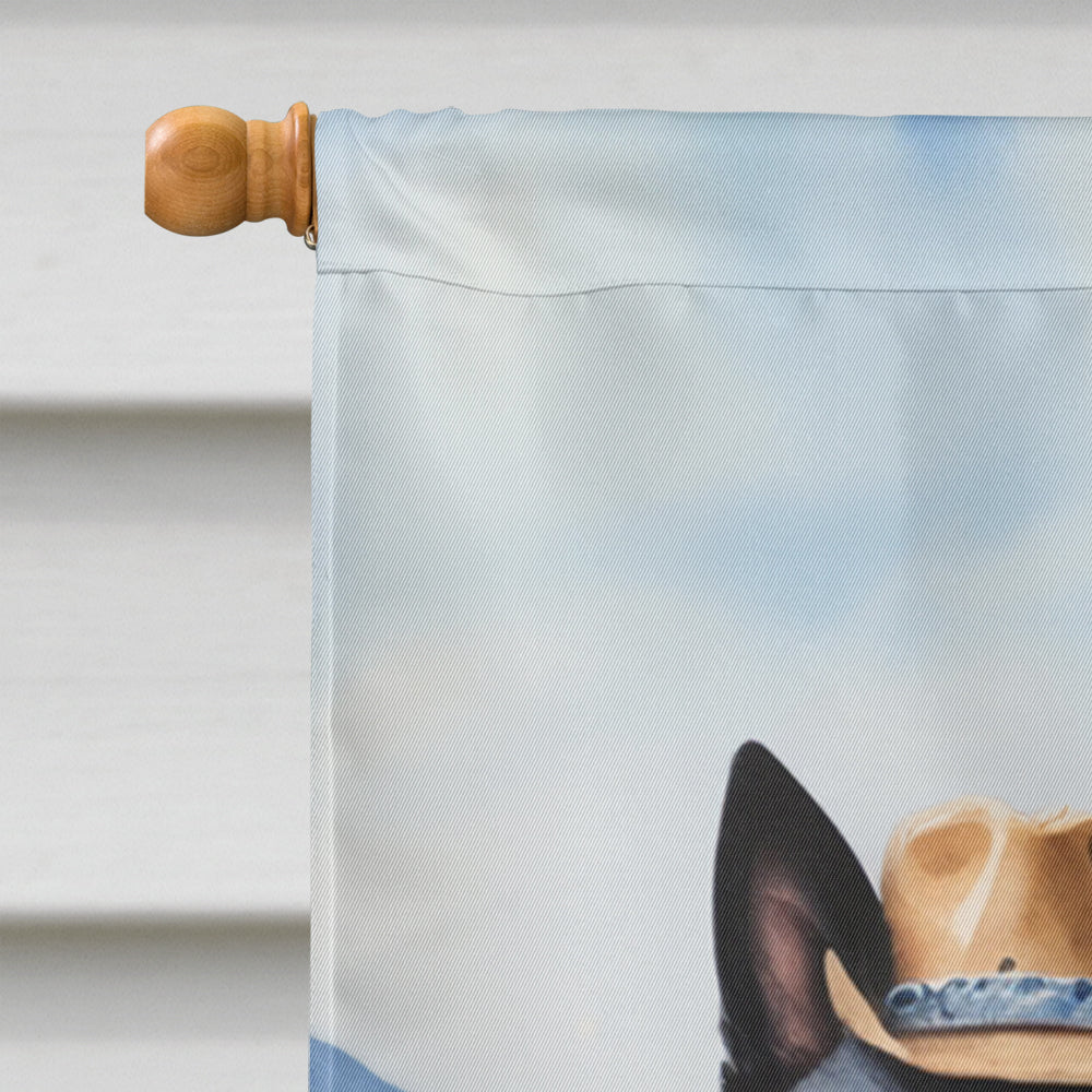 Glamorous Pups : Schipperke Cowboy Welcome House Flag