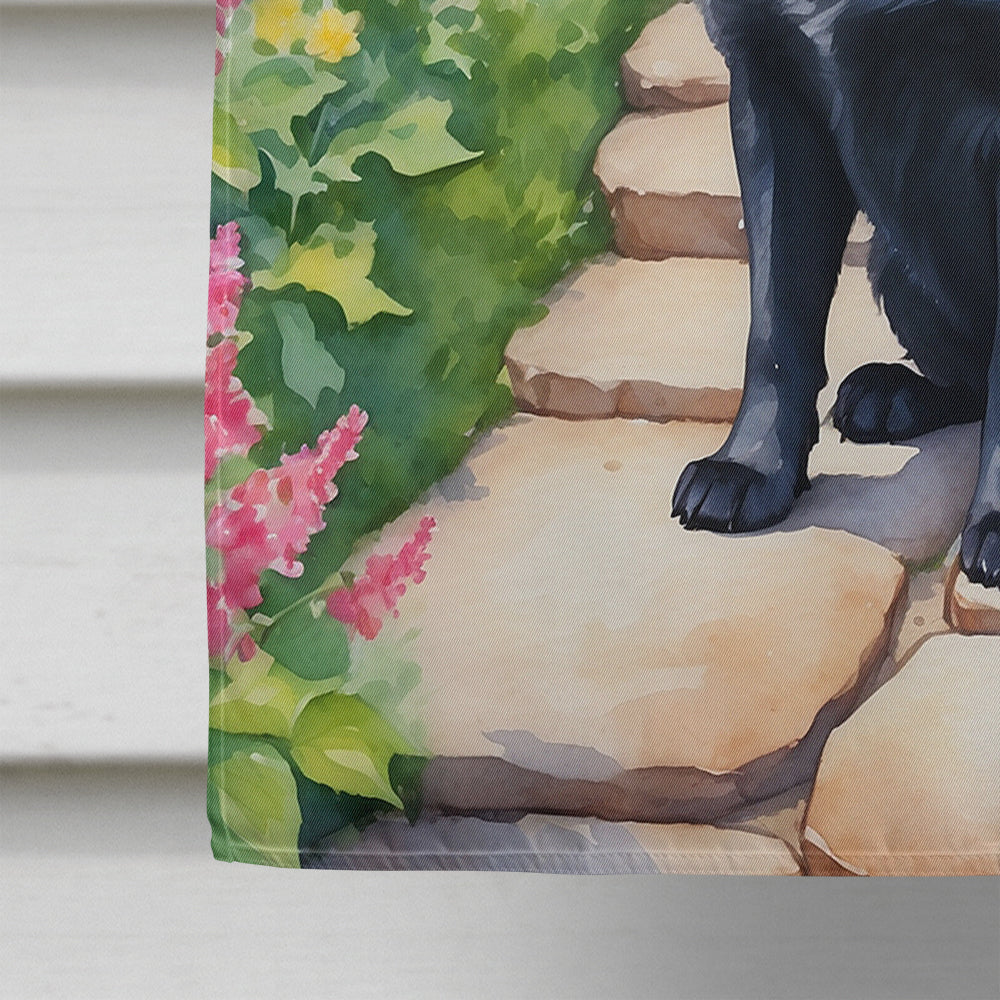 Glamorous Pups : Schipperke Spring Path House Flag