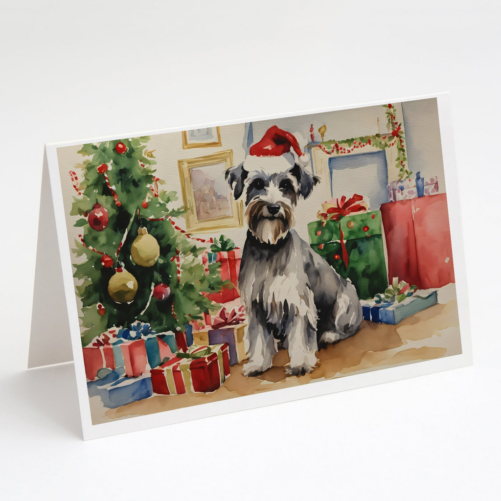Glamorous Pups : Schnauzer Christmas Greeting Cards Pack of 8