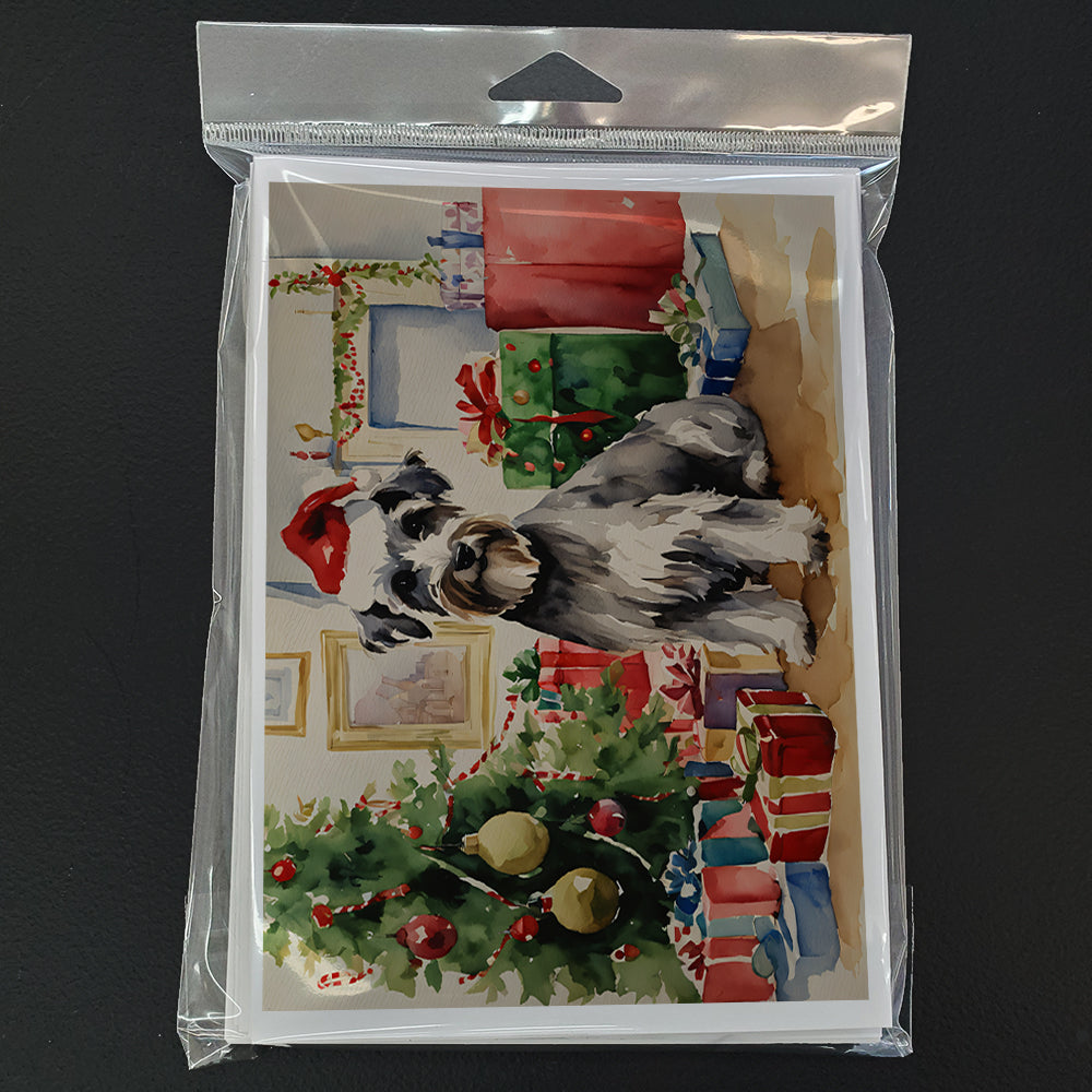 Glamorous Pups : Schnauzer Christmas Greeting Cards Pack of 8