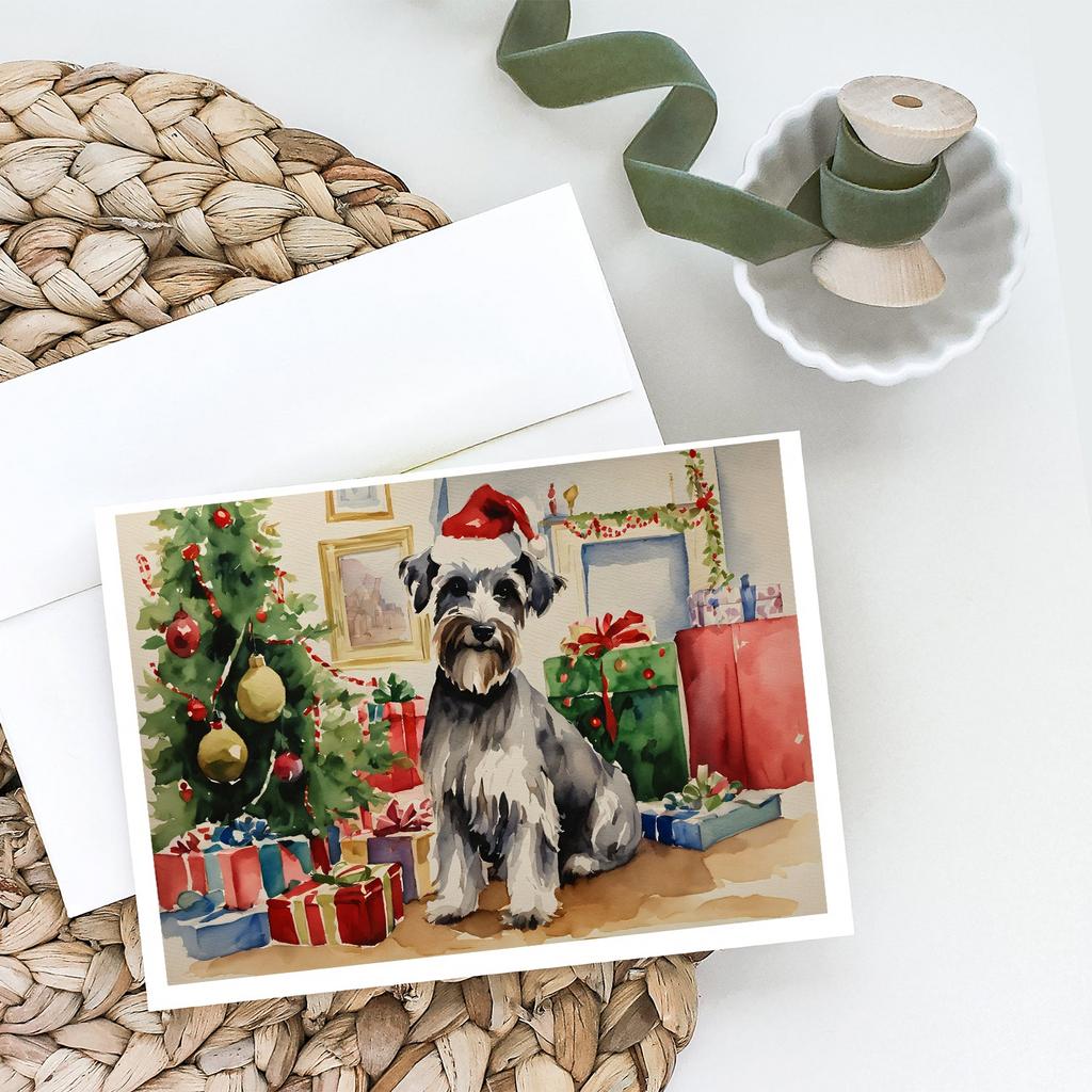 Glamorous Pups : Schnauzer Christmas Greeting Cards Pack of 8