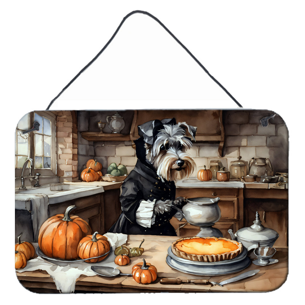 Glamorous Pups : Schnauzer Fall Kitchen Pumpkins Wall or Door Hanging Prints