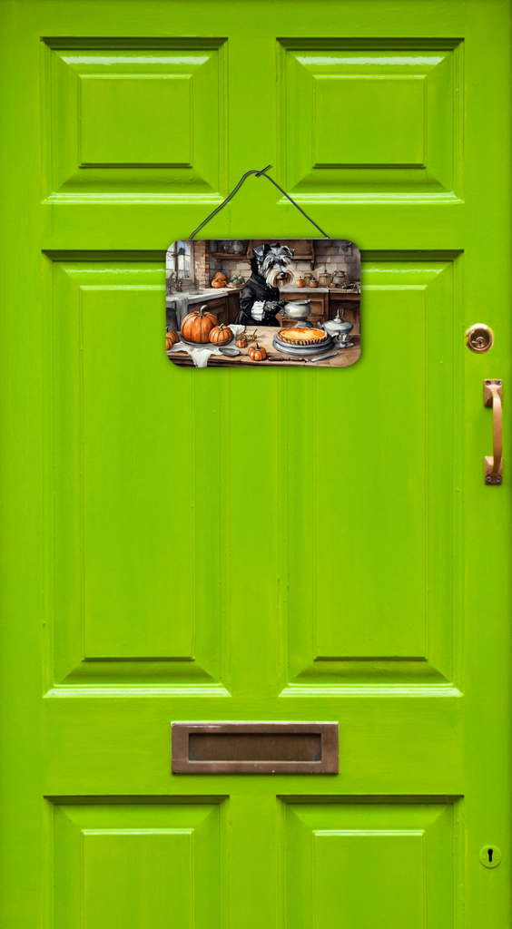 Glamorous Pups : Schnauzer Fall Kitchen Pumpkins Wall or Door Hanging Prints