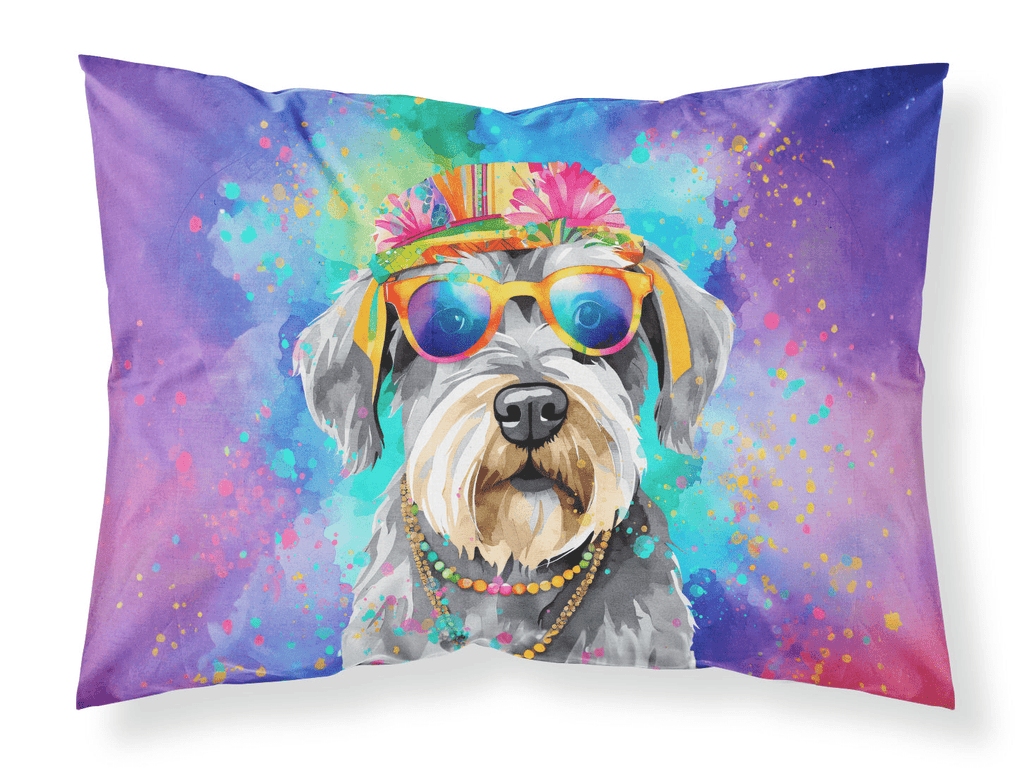 Glamorous Pups : Schnauzer Hippie Dawg Standard Pillowcase