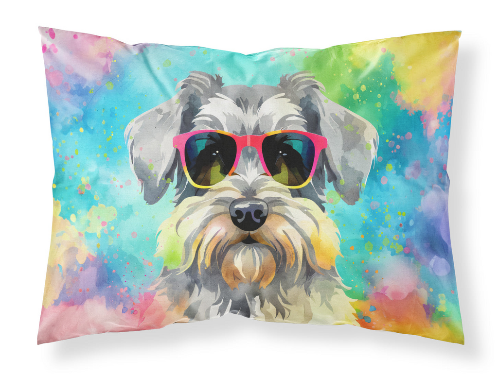 Glamorous Pups : Schnauzer Hippie Dawg Standard Pillowcase