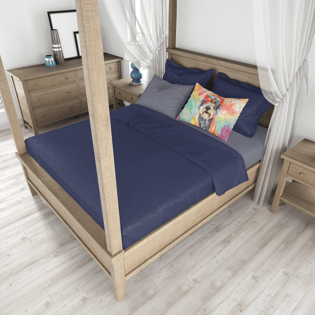 Glamorous Pups : Schnauzer Hippie Dawg Standard Pillowcase