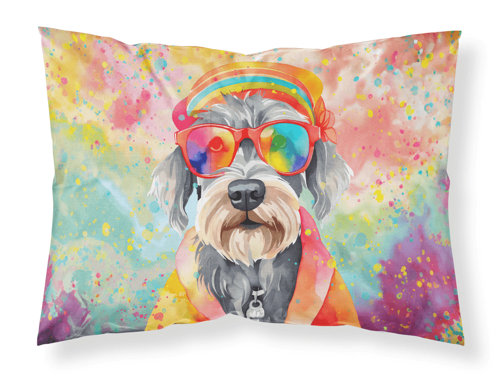 Glamorous Pups : Schnauzer Hippie Dawg Standard Pillowcase