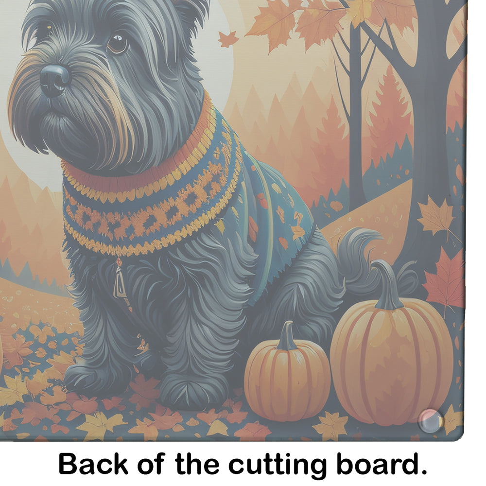 Glamorous Pups : Scottish Terrier Fall Glass Cutting Board