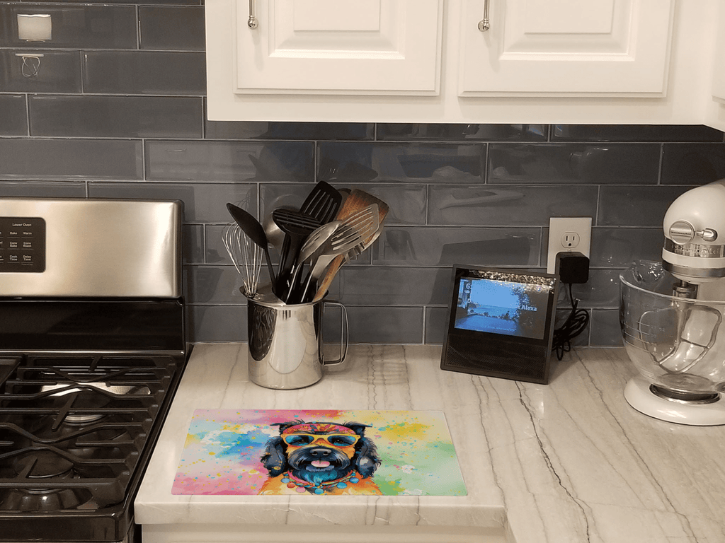 Glamorous Pups : Scottish Terrier Hippie Dawg Glass Cutting Board