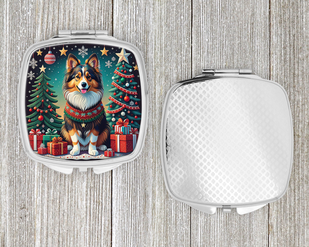 Glamorous Pups : Sheltie Christmas Compact Mirror