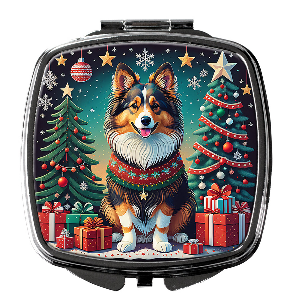 Glamorous Pups : Sheltie Christmas Compact Mirror