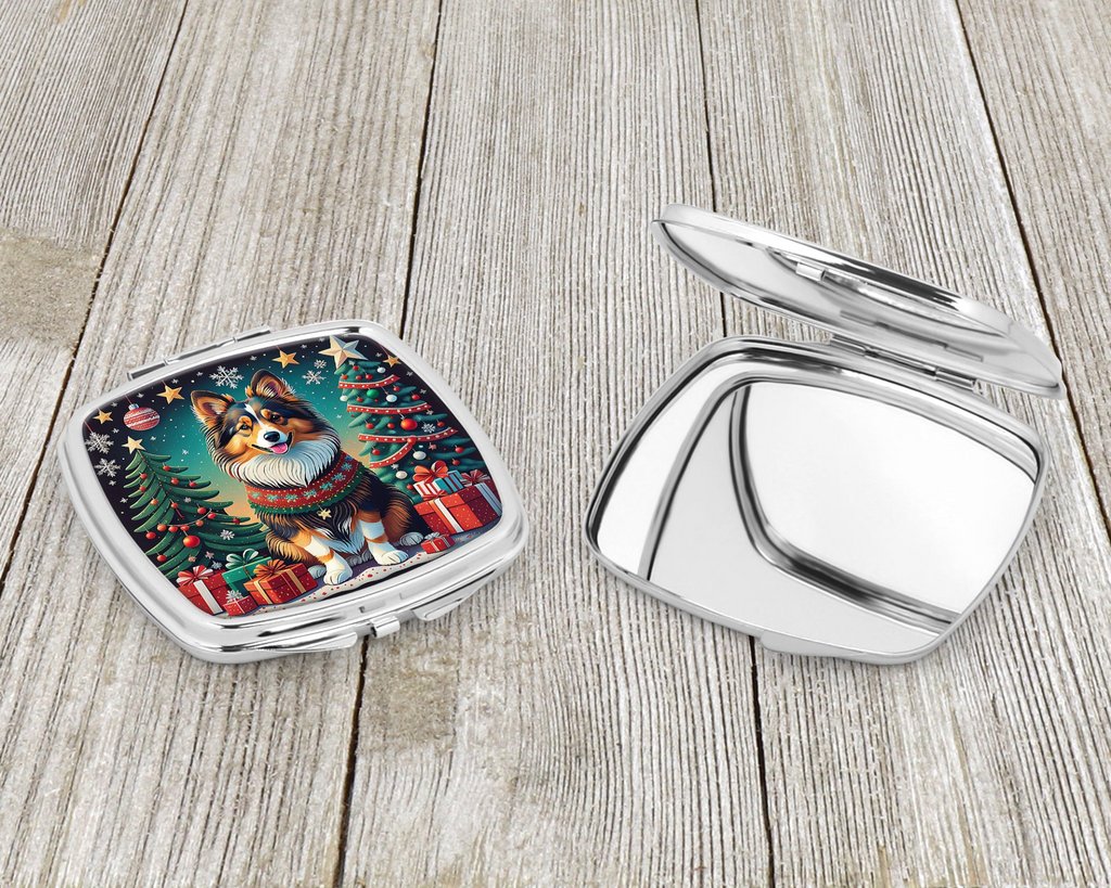 Glamorous Pups : Sheltie Christmas Compact Mirror