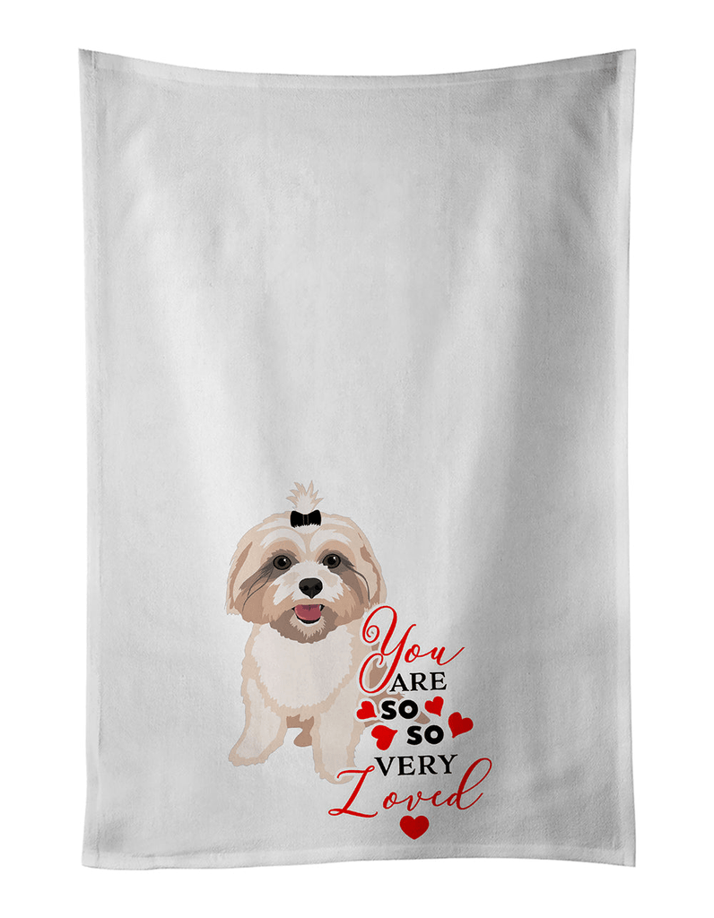Glamorous Pups : Shih-Tzu Gold #2 so Loved Kitchen Towel Set of 2
