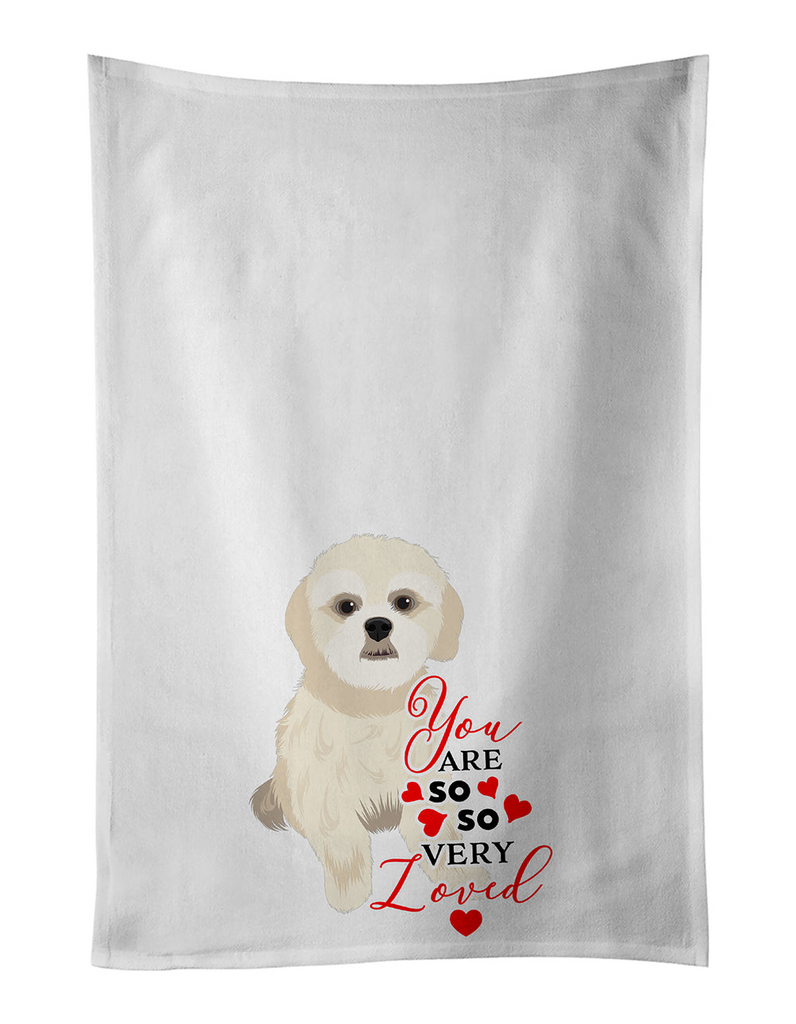 Glamorous Pups : Shih-Tzu Gold #3 so Loved Kitchen Towel Set of 2