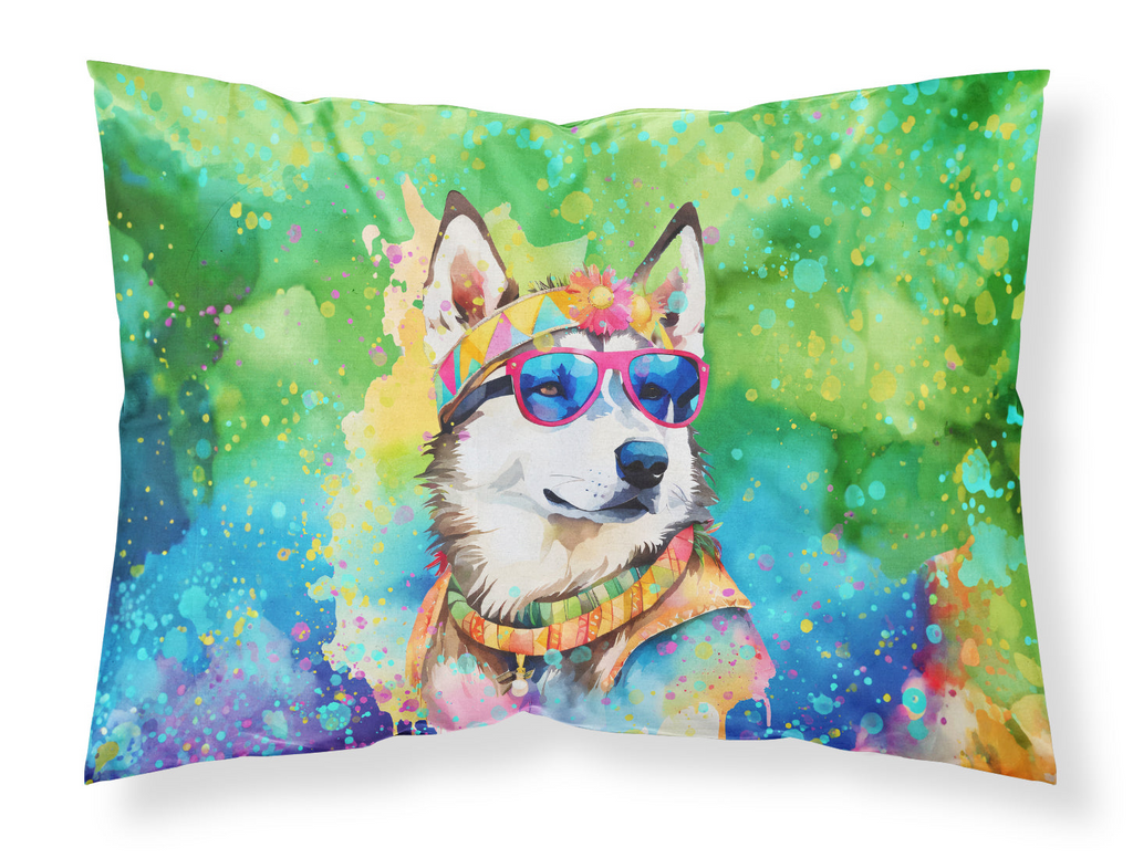 Glamorous Pups : Siberian Husky Hippie Dawg Standard Pillowcase
