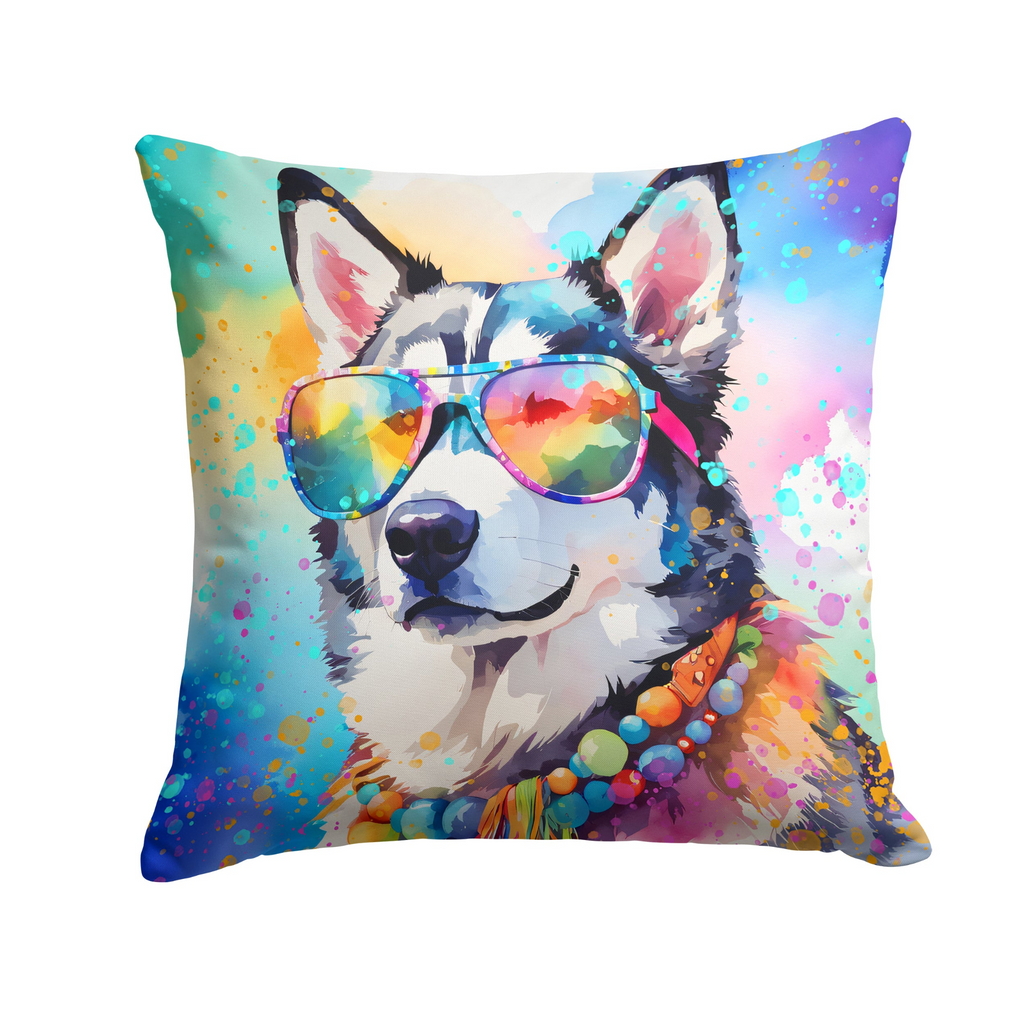 Glamorous Pups : Siberian Husky Hippie Dawg Throw Pillow