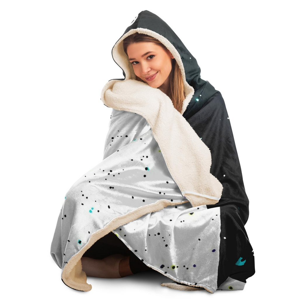 Glamorous Pups : Space cat Hooded Blanket