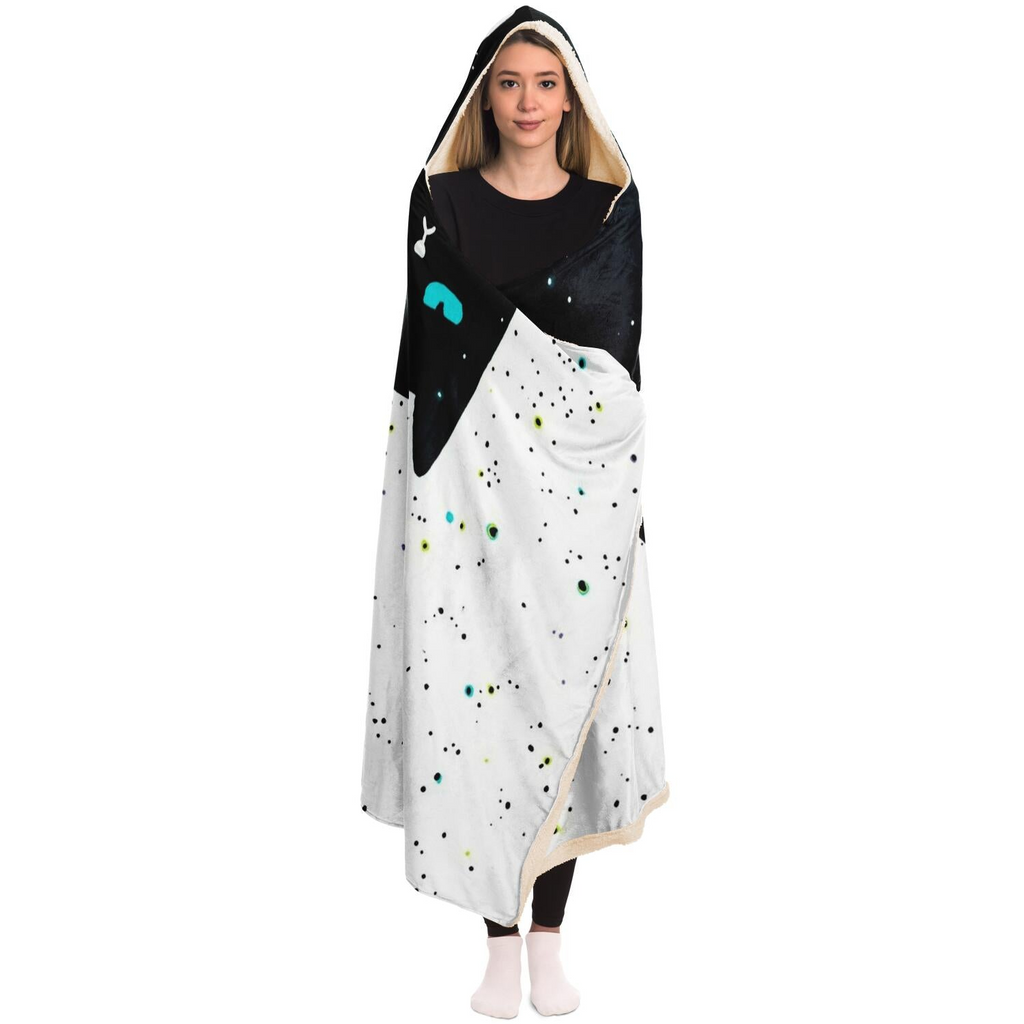Glamorous Pups : Space cat Hooded Blanket