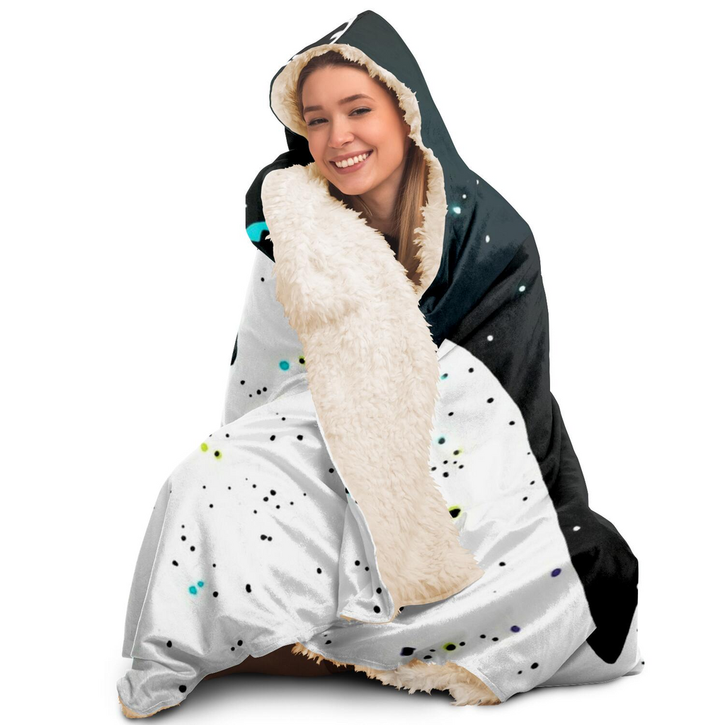 Glamorous Pups : Space cat Hooded Blanket