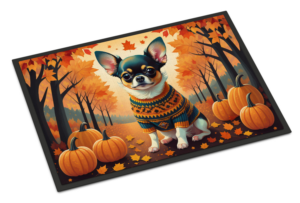 Glamorous Pups : Tricolor Chihuahua Fall Doormat