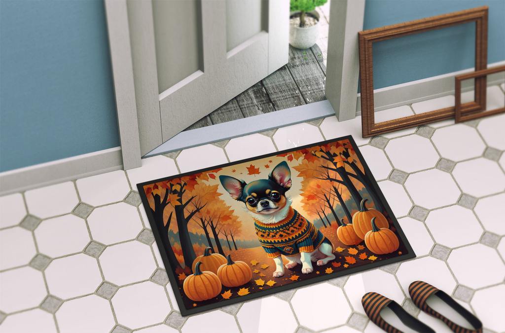 Glamorous Pups : Tricolor Chihuahua Fall Doormat
