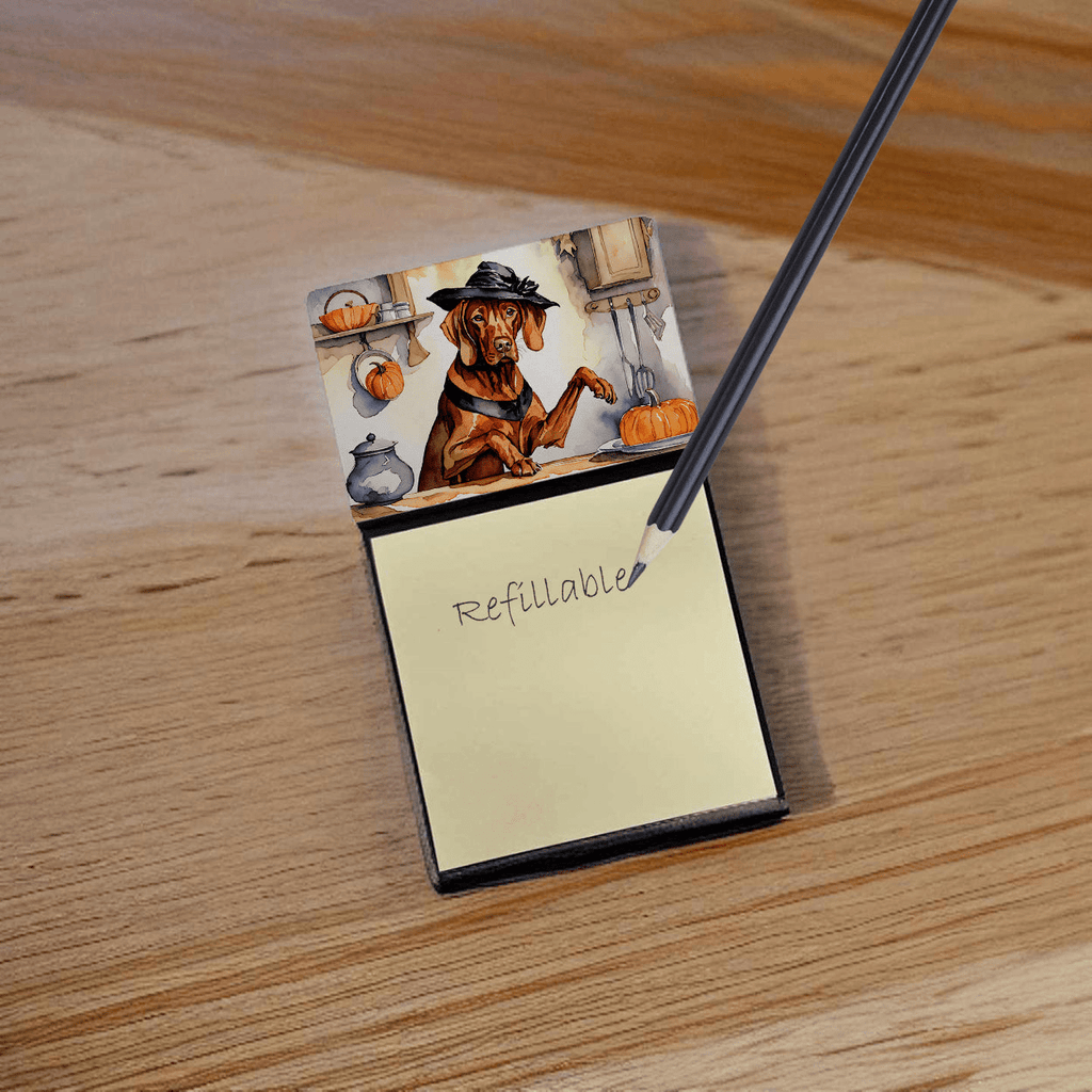 Glamorous Pups : Vizsla Fall Kitchen Pumpkins Sticky Note Holder