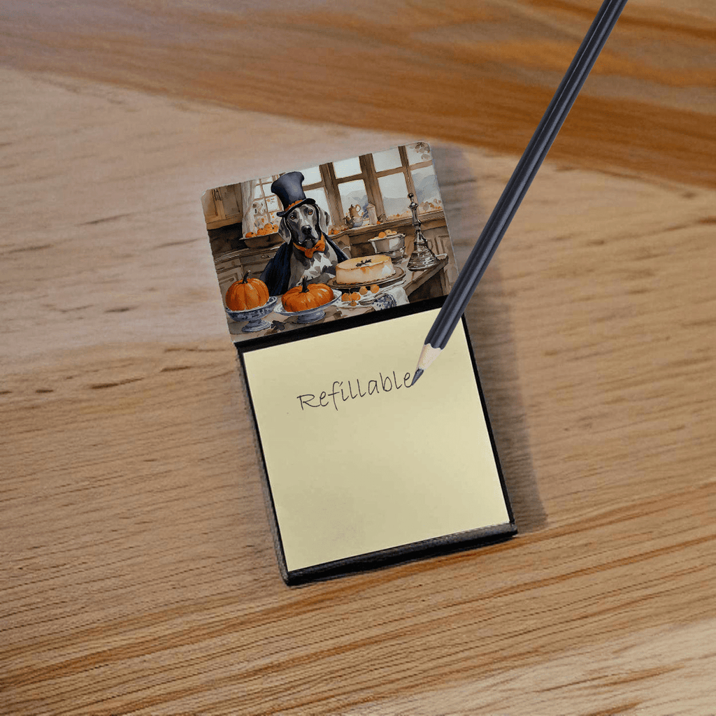 Glamorous Pups : Weimaraner Fall Kitchen Pumpkins Sticky Note Holder