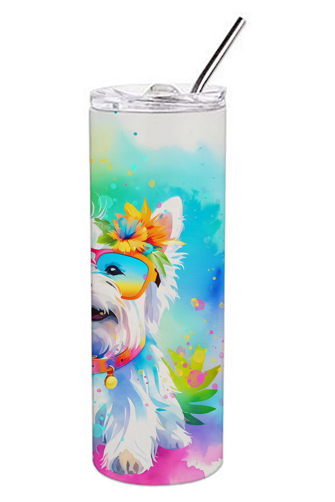 Glamorous Pups : Westie Hippie Dawg Stainless Steel Skinny Tumbler