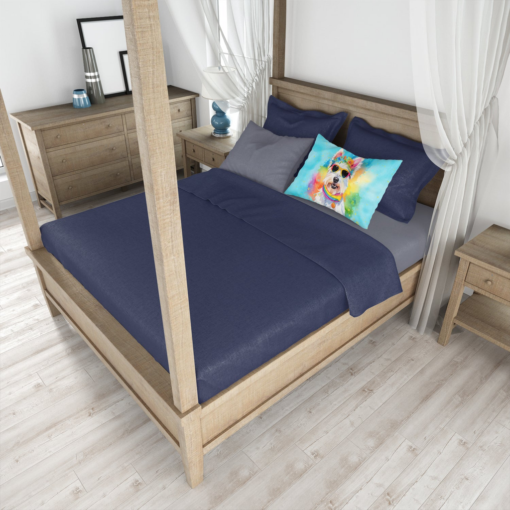 Glamorous Pups : Westie Hippie Dawg Standard Pillowcase