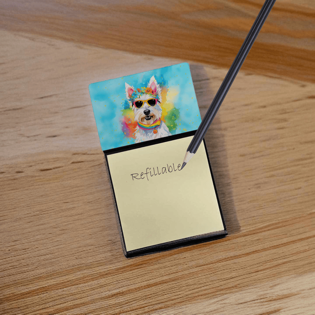 Glamorous Pups : Westie Hippie Dawg Sticky Note Holder