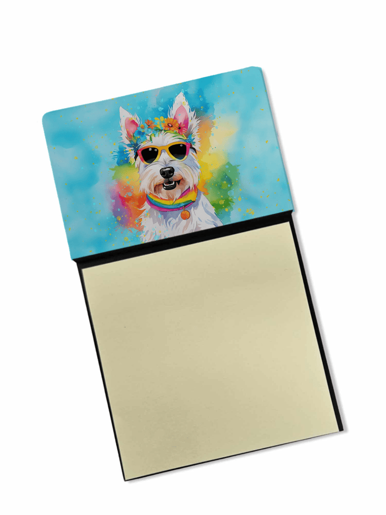 Glamorous Pups : Westie Hippie Dawg Sticky Note Holder