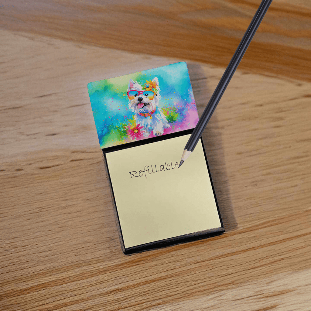 Glamorous Pups : Westie Hippie Dawg Sticky Note Holder
