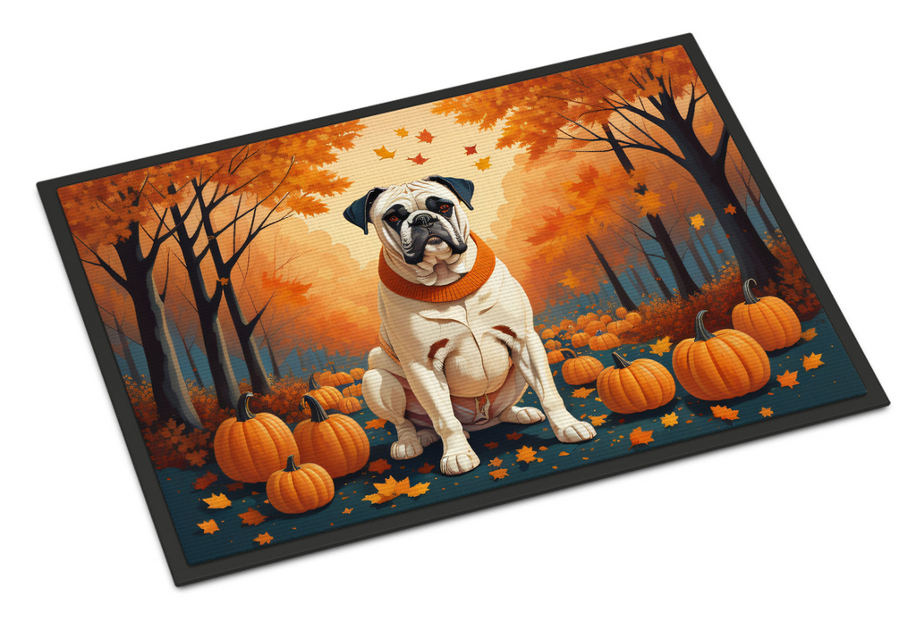 Glamorous Pups : White Boxer Fall Doormat