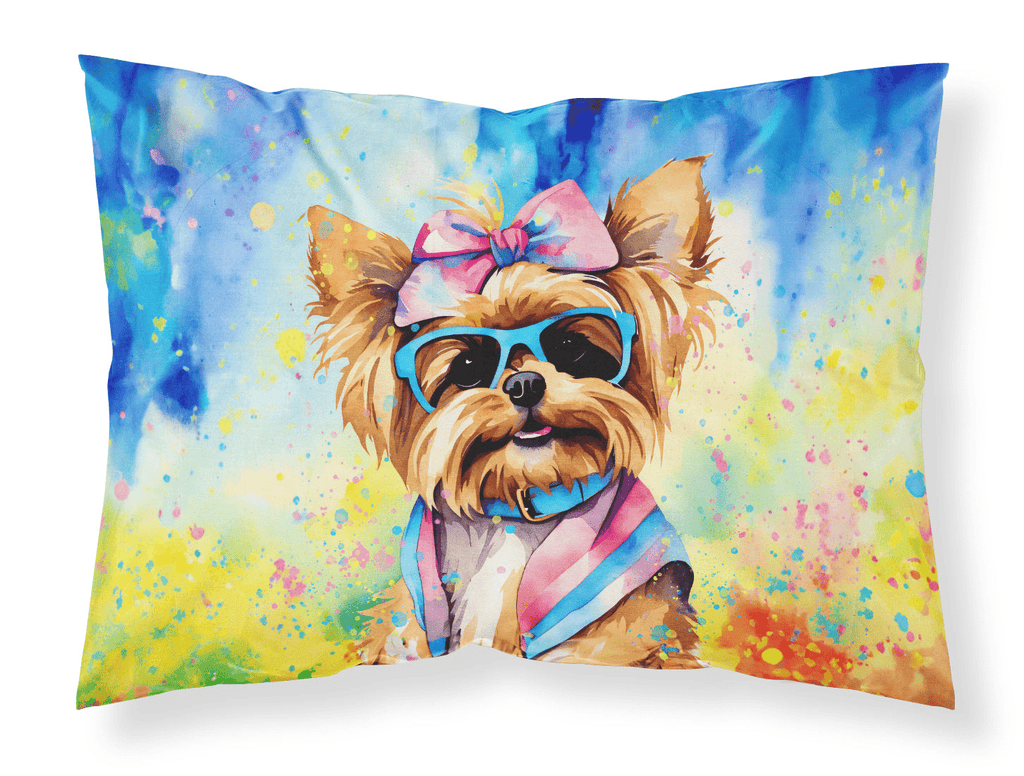 Glamorous Pups : Yorkshire Terrier Hippie Dawg Standard Pillowcase