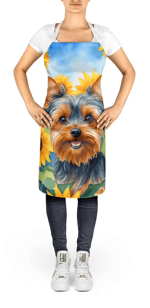 Glamorous Pups : Yorkshire Terrier in Sunflowers Apron