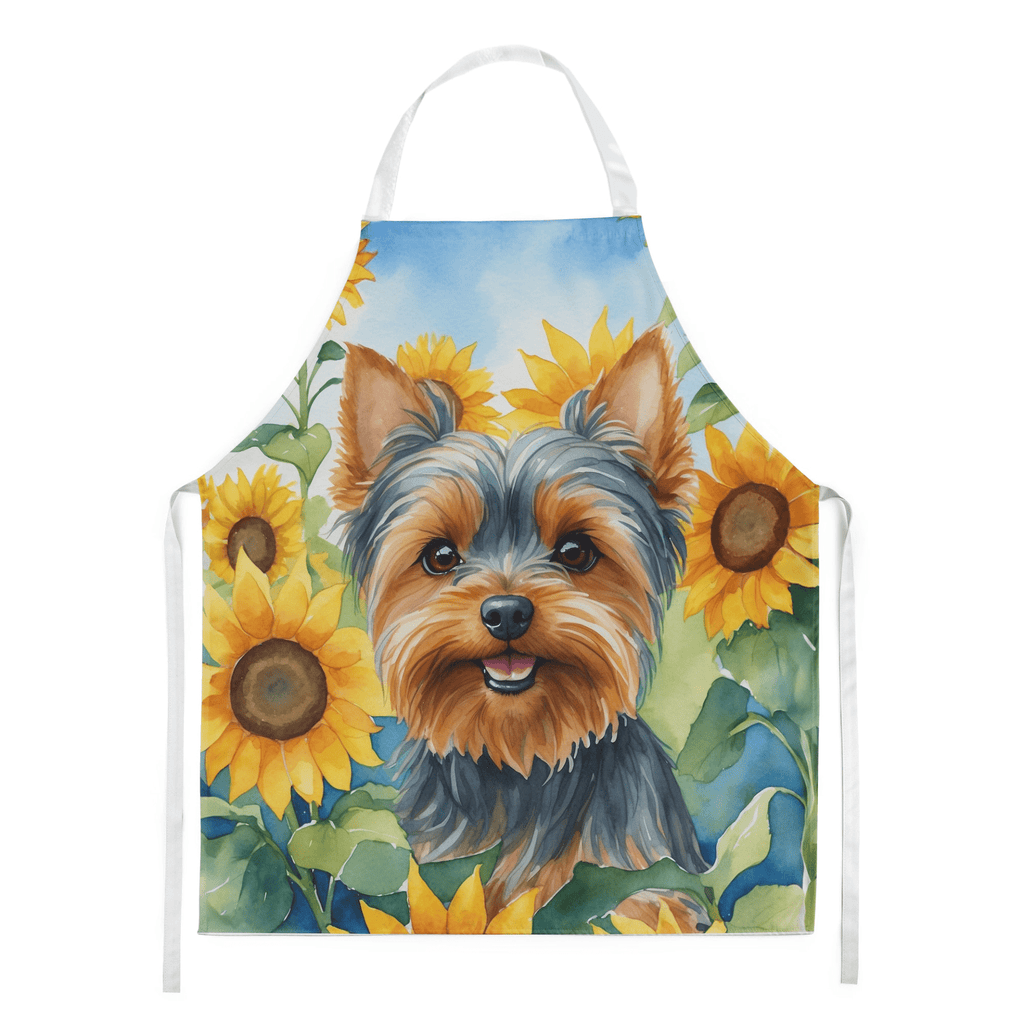 Glamorous Pups : Yorkshire Terrier in Sunflowers Apron