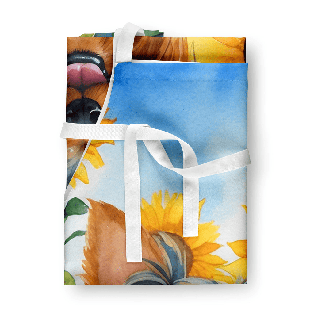 Glamorous Pups : Yorkshire Terrier in Sunflowers Apron